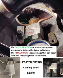 5. Updated fuel pump replacement fitting
